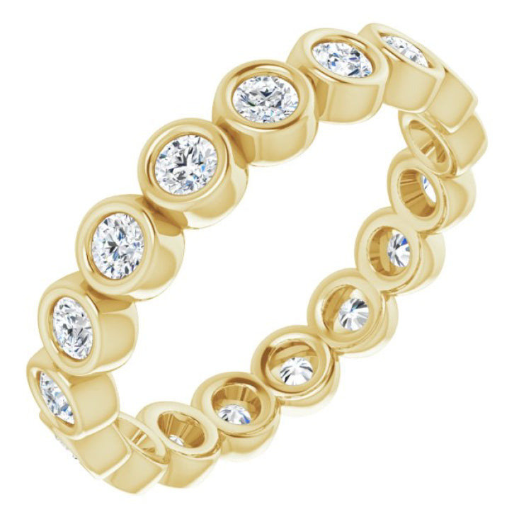 14K Yellow 1 CTW Natural Diamond Eternity Band Size 7