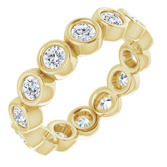 14K Yellow 1 3/8 CTW Natural Diamond Eternity Band Size 7