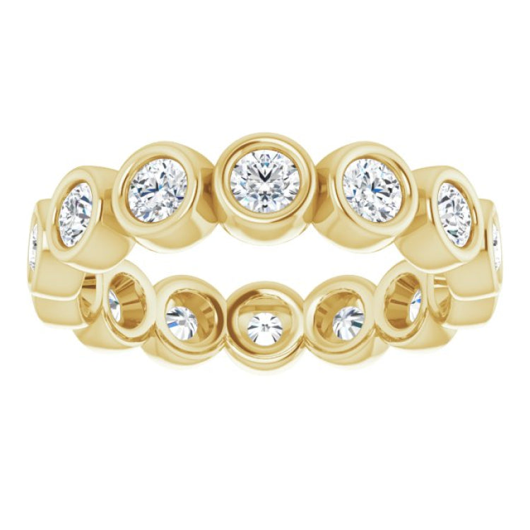 14K Yellow 1 3/8 CTW Natural Diamond Eternity Band Size 7