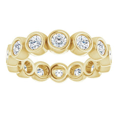 14K Yellow 1 3/8 CTW Natural Diamond Eternity Band Size 7