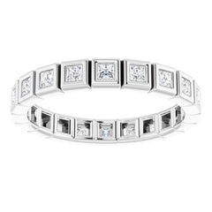 14K White 1/2 CTW Natural Diamond Eternity Band Size 7
