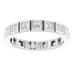 14K White 5/8 CTW Natural Diamond Eternity Band Size 7