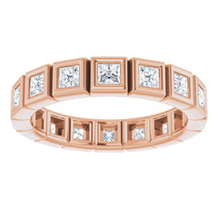14K Rose 9/10 CTW Natural Diamond Eternity Band Size 7