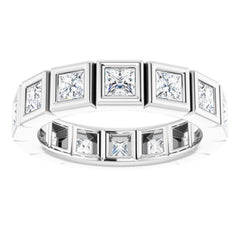 14K White 1 1/2 CTW Natural Diamond Eternity Band Size 7