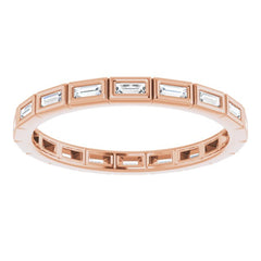 14K Rose 1/3 CTW Natural Diamond Eternity Band Size 7