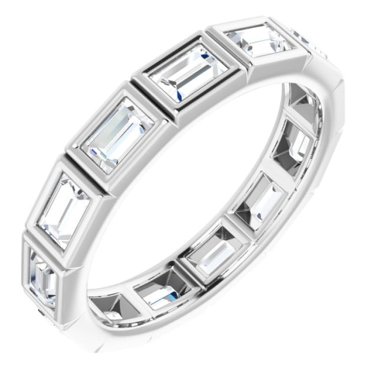14K White 1 1/4 CTW Natural Diamond Eternity Band Size 7