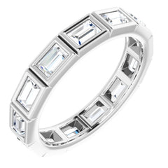 14K White 1 1/4 CTW Natural Diamond Eternity Band Size 7