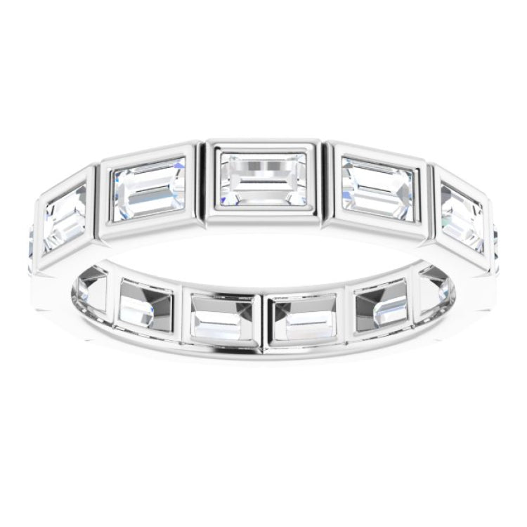 14K White 1 1/4 CTW Natural Diamond Eternity Band Size 7