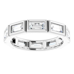 14K White 1 3/8 CTW Natural Diamond Eternity Band Size 7