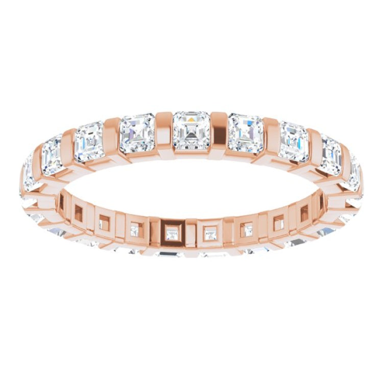 14K Rose 1 1/5 CTW Natural Diamond Eternity Band Size 7