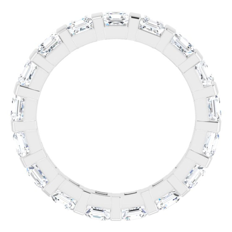 14K White 1 9/10 CTW Natural Diamond Eternity Band Size 7