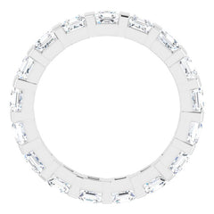 14K White 1 9/10 CTW Natural Diamond Eternity Band Size 7