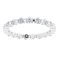 14K White 3/4 CTW Natural Diamond Eternity Band Size 7