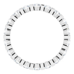 14K White 1 CTW Natural Diamond Eternity Band Size 7