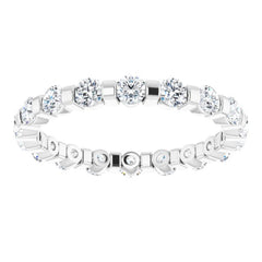 14K White 1 CTW Natural Diamond Eternity Band Size 7