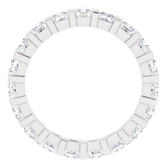 14K White 1 1/2 CTW Natural Diamond Eternity Band Size 7