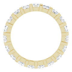 14K Yellow 1 7/8 CTW Natural Diamond Eternity Band Size 7