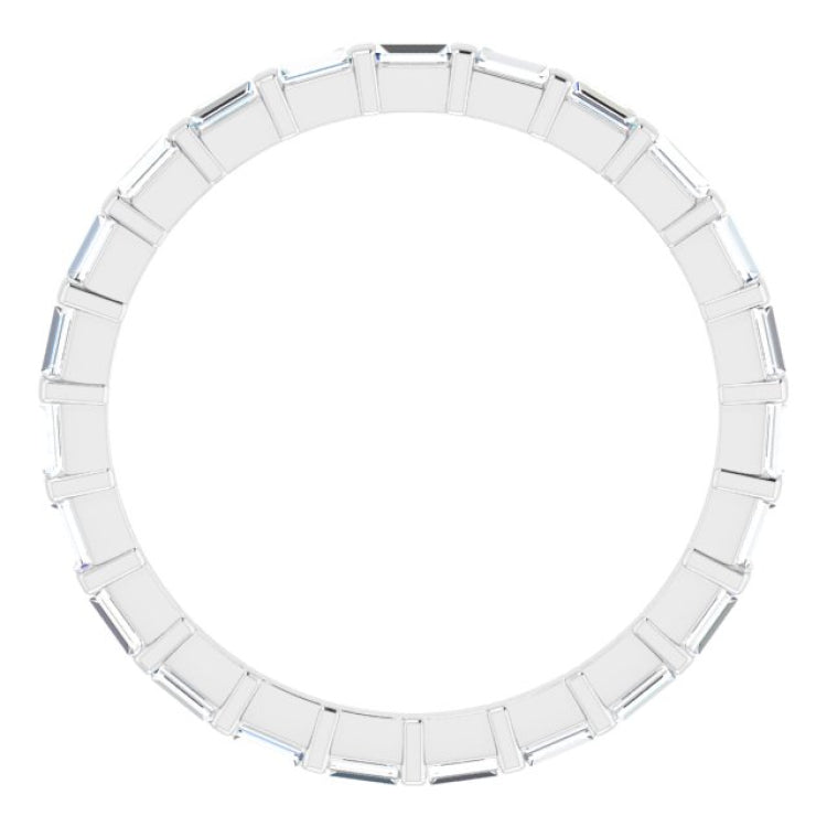 14K White 1/3 CTW Natural Diamond Eternity Band Size 7