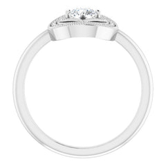 Platinum 1/3 CTW Natural Diamond Ring