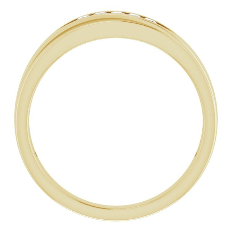 14K White 1/6 CTW Natural Diamond Band