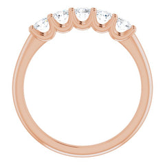 14K Rose 1/2 CTW Natural Diamond Anniversary Band