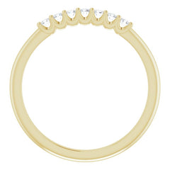 14K Yellow 1/10 CTW Natural Diamond Anniversary Band