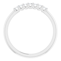 Platinum 1/6 CTW Natural Diamond Anniversary Band