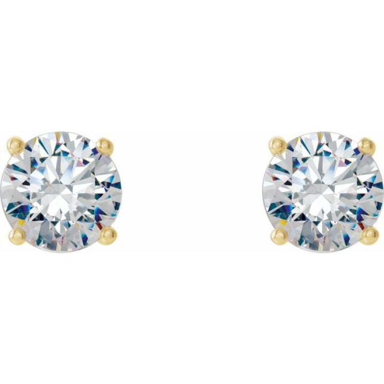 14K Yellow 1 CTW Natural Diamond Cocktail-Style Earrings
