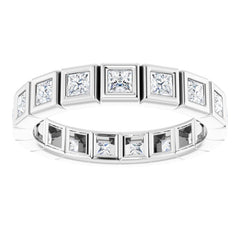 14K White 7/8 cTW Natural Diamond Eternity Band Size 5