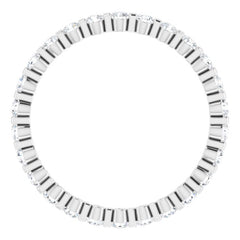 14K White 1/2 CTW Natural Diamond Eternity Band Size 5