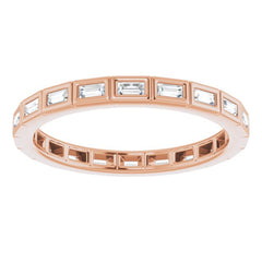 14K Rose 1/4 CTW Natural Diamond Eternity Band Size 5