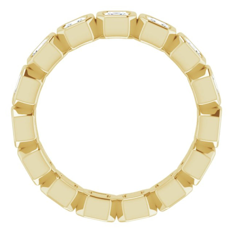 14K Yellow 1 3/8 CTW Natural Diamond Eternity Band Size 5