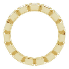 14K Yellow 1 3/8 CTW Natural Diamond Eternity Band Size 5