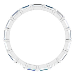 14K White 5/8 CTW Natural Diamond Eternity Band Size 5