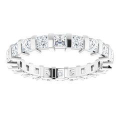 14K White 1 1/2 CTW Natural Diamond Eternity Band Size 5
