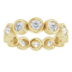 14K Yellow 1 1/5 CTW Natural Diamond Eternity Band Size 5