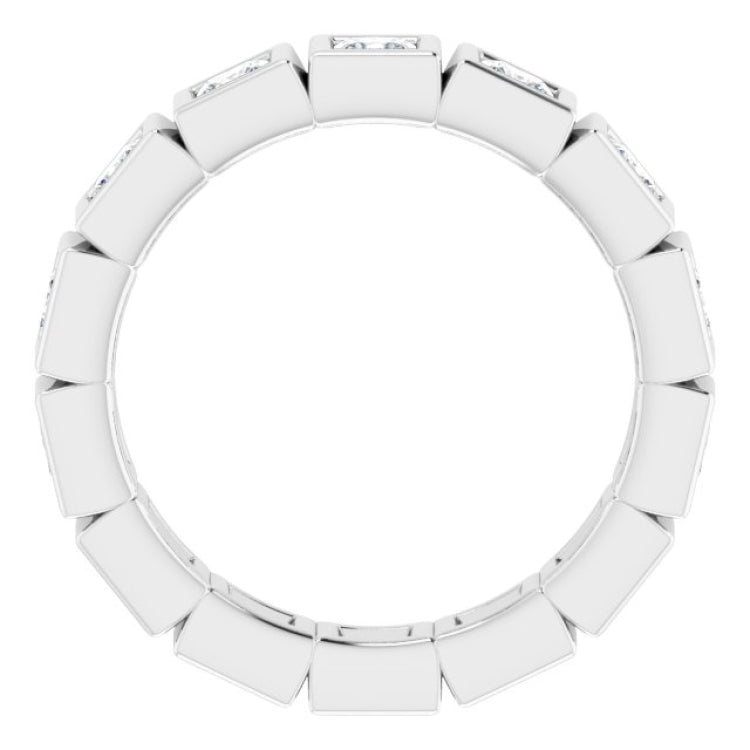 14K White 1 1/3 CTW Natural Diamond Eternity Band Size 5
