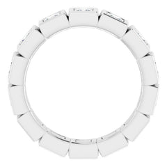 14K White 1 1/3 CTW Natural Diamond Eternity Band Size 5