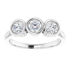 Platinum 3/4 CTW Natural Diamond Anniversary Band