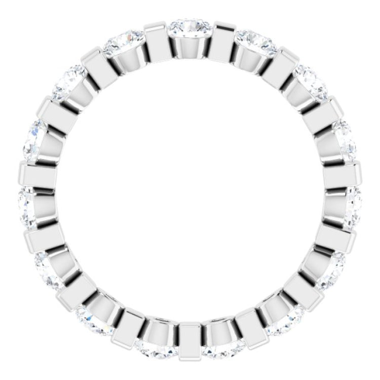 Platinum 1 1/2 CTW Natural Diamond Eternity Band Size 6