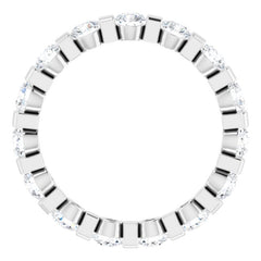 Platinum 1 1/2 CTW Natural Diamond Eternity Band Size 6