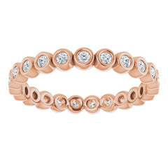 14K Rose 1/3 CTW Natural Diamond Eternity Band Size 6