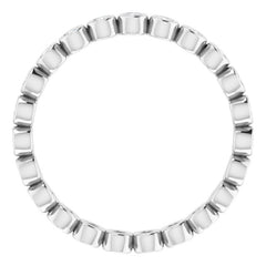 14K White 1/3 CTW Natural Diamond Eternity Band Size 6