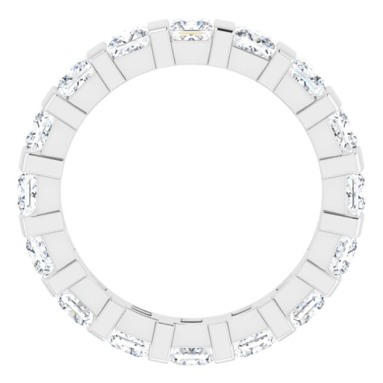 14K White 2 1/2 CTW Natural Diamond Eternity Band Size 6