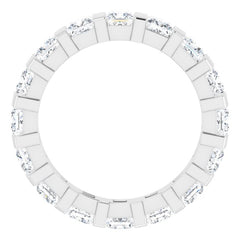 14K White 2 1/2 CTW Natural Diamond Eternity Band Size 6