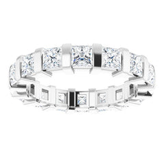 14K White 2 1/2 CTW Natural Diamond Eternity Band Size 6