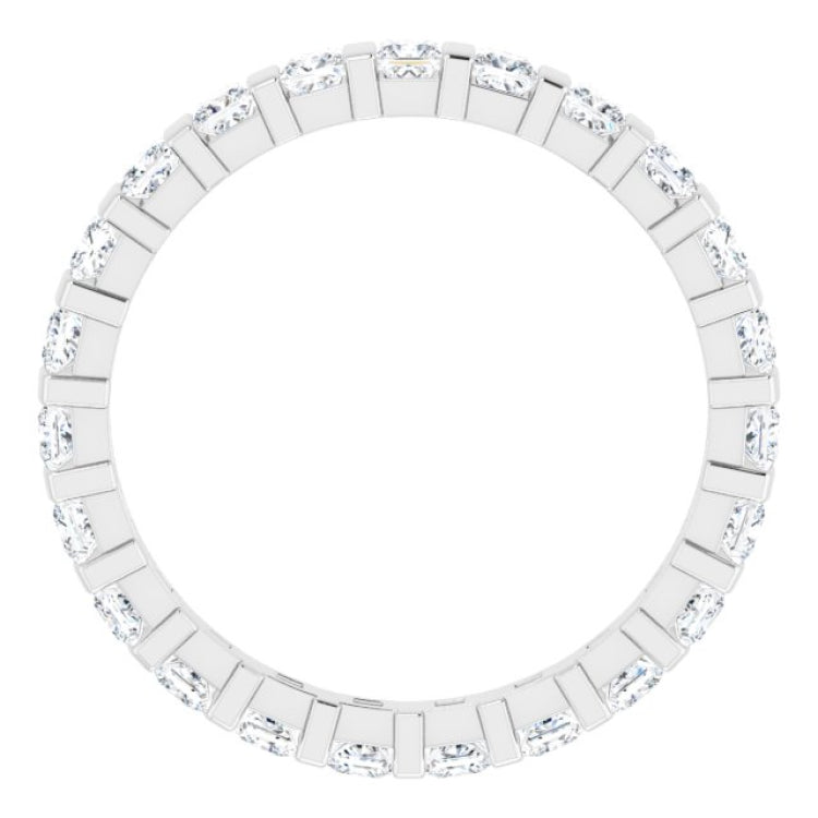 14K White 1 1/6 CTW Natural Diamond Eternity Band Size 6