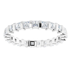 14K White 1 1/6 CTW Natural Diamond Eternity Band Size 6