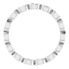 14K White 1/2 CTW Natural Diamond Eternity Band Size 6