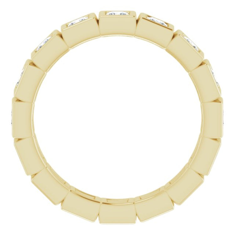 14K Yellow 1 1/8 CTW Natural Diamond Eternity Band Size 6